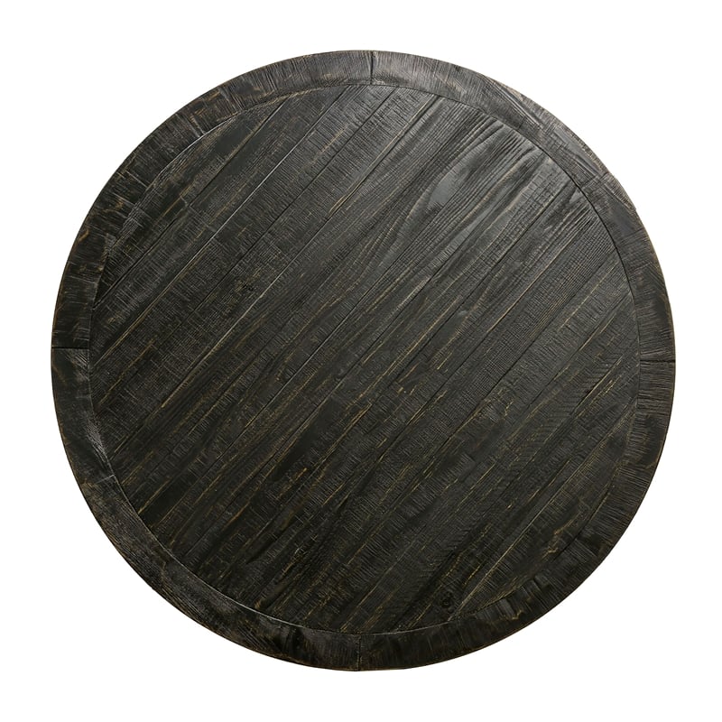 Furniture of America Castore Wood 5-Piece Round Dining Table Set in Gray