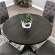 Furniture of America Castore Wood 5-Piece Round Dining Table Set in Gray