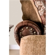 Furniture of America Morgan Transitional Chenille 3-Piece Sofa Set in Brown