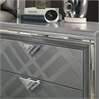 FOA Anaiya 3-Piece Silver Solid Wood Bedroom Set - King + 2 Nightstands