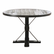 Furniture of America Castore Wood 5-Piece Round Dining Table Set in Light Gray