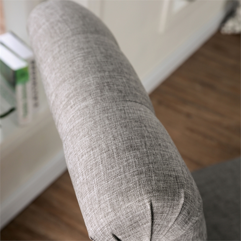 Furniture of America Castore Wood 5-Piece Round Dining Table Set in Light Gray