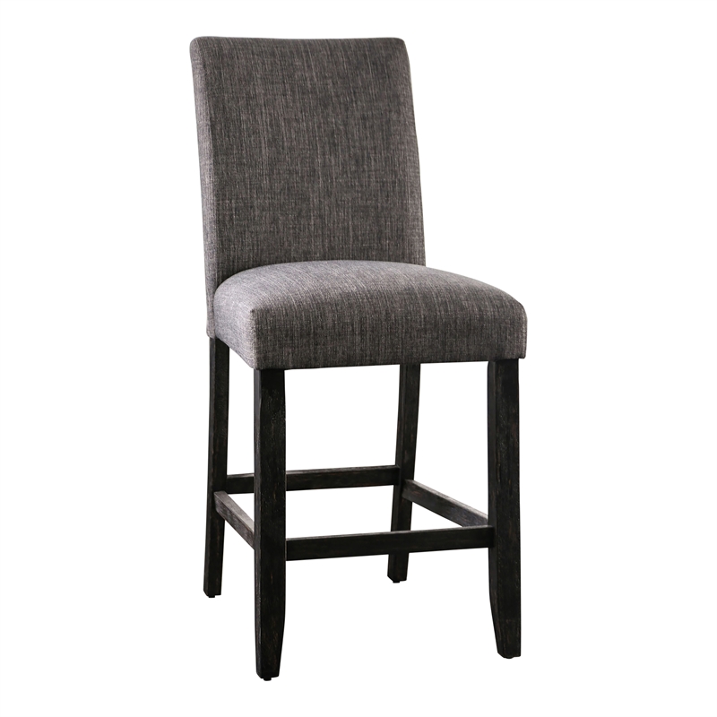 Furniture of America Iceland Wood 5-Piece Counter Height Table Set in Gray