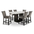 Furniture of America Imagin Wood 7-Piece Counter Height Table Set in Black