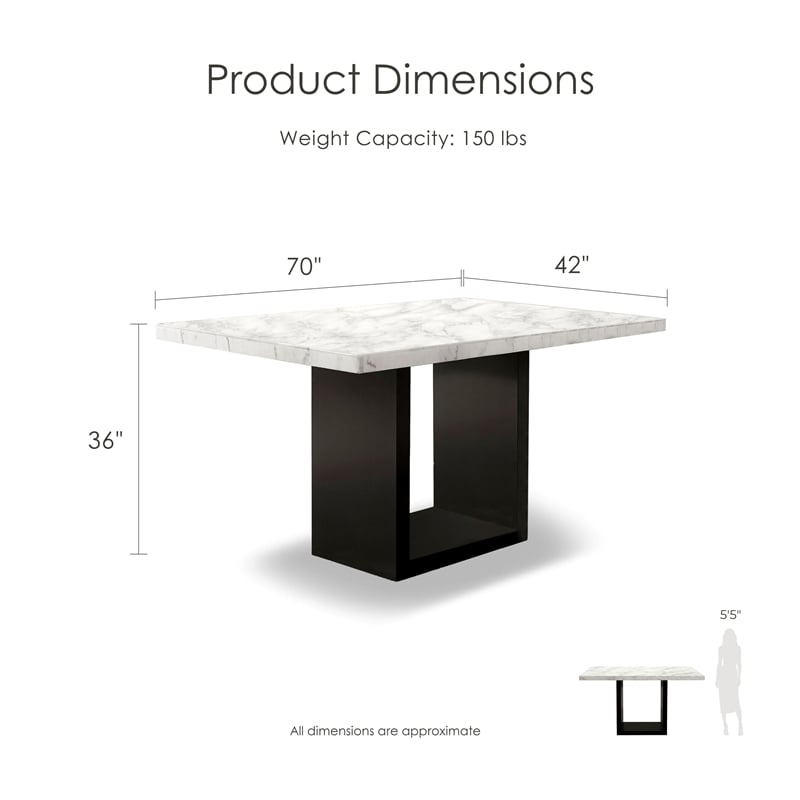 Furniture of America Imagin Wood 7-Piece Counter Height Table Set in Black