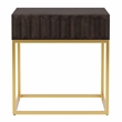 Furniture of America Giffore Metal 3-Piece Coffee Table Set in Walnut