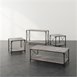 Furniture of America Clarissa Metal 4-Piece Coffee Table Set in Gray