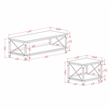 Furniture of America Clarissa Metal 4-Piece Coffee Table Set in Gray