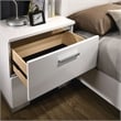 FOA Quaker Modern 3-Piece White Wood Bedroom Set - Queen + Nightstand + Dresser
