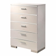 FOA Quaker Modern 3-Piece White Wood Bedroom Set - Queen + Nightstand + Chest