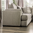 Furniture of America Salling Chenille U-Shape Sectional in Light Gray