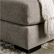 Furniture of America Salling Chenille U-Shape Sectional in Light Gray