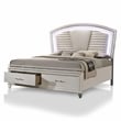 FOA Plumley 3-Piece White Wood Bedroom Set - King + Nightstand + Chest