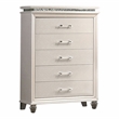 FOA Plumley 3-Piece White Wood Bedroom Set - King + Nightstand + Chest