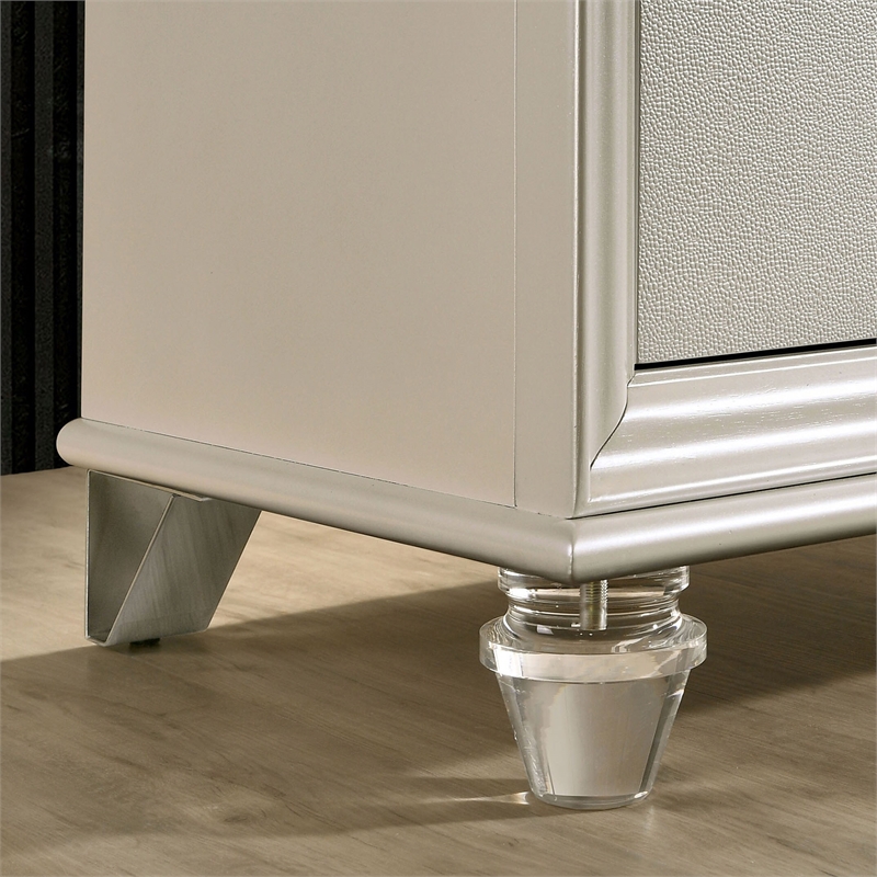 FOA Plumley 3-Piece White Wood Bedroom Set - Queen + 2 Nightstands