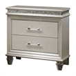 FOA Plumley 3-Piece White Wood Bedroom Set - Queen + Nightstand + Chest