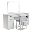 Furniture of America Lund Glam Wood 3-Piece Vanity Set with LED in White