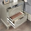 FOA Suie Glam 3-Piece Gold Champagne Wood Bedroom Set - Queen + 2 Nightstands