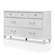 FOA Mondu 5pc White Wood Bedroom Set - Full + 2 Nightstands + Dresser + Mirror