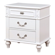 Furniture of America Mondu 3-Piece White Wood Bedroom Set - Twin + 2 Nightstands