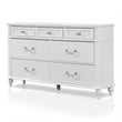 FOA Mondu 5pc White Wood Bedroom Set - Twin + 2 Nightstands + Dresser + Mirror