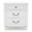 FOA Mondu 5pc White Wood Bedroom Set - Twin + 2 Nightstands + Dresser + Mirror