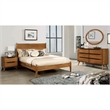 FOA Belkor 4pc Oak Wood Bedroom Set - King+Nightstand+ Dresser +Oval Mirror