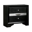 FOA Laren Contemporary 3-Piece Black Wood Bedroom Set - King + 2 Nightstands