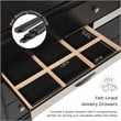 FOA Laren 3-Piece Black Wood Bedroom Set - King + Nightstand + Dresser