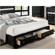 FOA Laren 3-Piece Black Wood Bedroom Set - King + Nightstand + Dresser