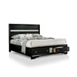 FOA Laren 3-Piece Black Wood Bedroom Set - King + Nightstand + Dresser