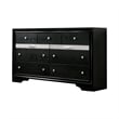 FOA Laren 3-Piece Black Wood Bedroom Set - King + Nightstand + Dresser