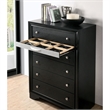 FOA Laren 3-Piece Black Wood Bedroom Set - King + Nightstand + Chest