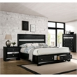 FOA Laren 3-Piece Black Wood Bedroom Set - King + Nightstand + Chest