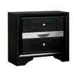 FOA Laren 3-Piece Black Wood Bedroom Set - King + Nightstand + Chest