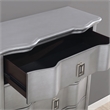 FOA Pappa Glam 3-Piece Silver Wood Bedroom Set - King + Nightstand + Chest