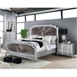 FOA Pappa Glam 3-Piece Silver Wood Bedroom Set - King + Nightstand + Chest