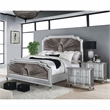 FOA Pappa Glam 3-Piece Silver Wood Bedroom Set - Queen + 2 Nightstands