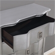 FOA Pappa Glam 3-Piece Silver Wood Bedroom Set - Queen + Nightstand + Chest