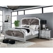 FOA Pappa Glam 3-Piece Silver Wood Bedroom Set - Queen + Nightstand + Chest