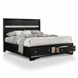 FOA Laren 3-Piece Black Wood Bedroom Set - Queen + Nightstand + Dresser