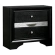 FOA Laren 3-Piece Black Wood Bedroom Set - Queen + Nightstand + Chest
