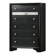 FOA Laren 3-Piece Black Wood Bedroom Set - Queen + Nightstand + Chest