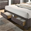 FOA Laren Contemporary 3-Piece Gray Wood Bedroom Set - King + 2 Nightstands