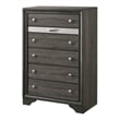 FOA Laren 3-Piece Gray Wood Bedroom Set - King + Nightstand + Chest