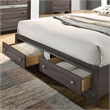 FOA Laren 3-Piece Gray Wood Bedroom Set - King + Nightstand + Chest