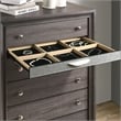 FOA Laren 3-Piece Gray Wood Bedroom Set - King + Nightstand + Chest
