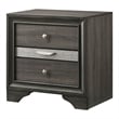 FOA Laren Contemporary 3-Piece Gray Wood Bedroom Set - Queen + 2 Nightstands
