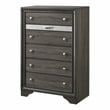 FOA Laren 3-Piece Gray Wood Bedroom Set - Queen + Nightstand + Chest