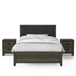 Furniture of America Livorn 3-Piece Gray Wood Bedroom Set - Full + 2 Nightstands